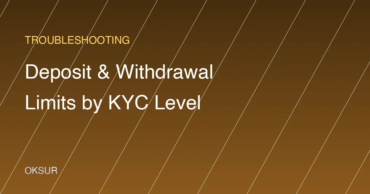 OKX Deposit, Purchase, and Withdrawal Limits: How KYC Level Sets Your Ceiling