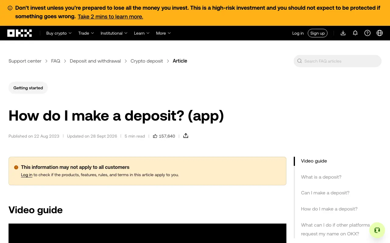 How to Deposit on OKX: Crypto Transfer, P2P, or Card?