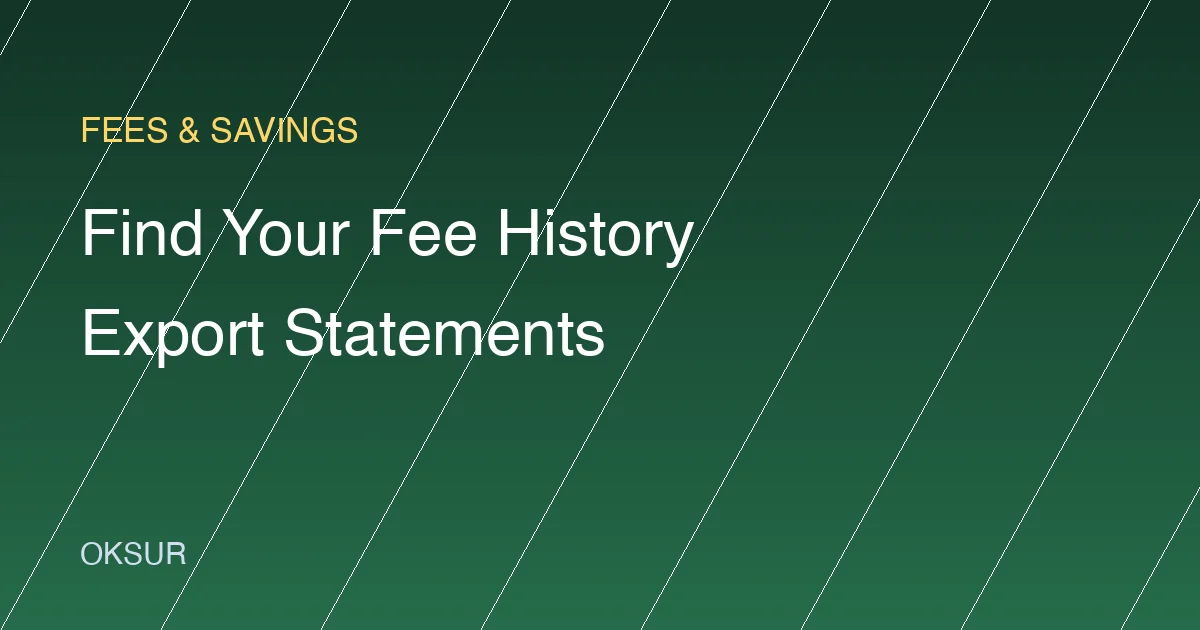 Where to Find Your OKX Fee History - and How to Export Statements