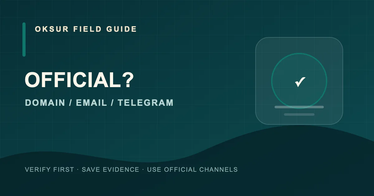 Is This OKX Website, Email or Telegram Account Official? How to Verify