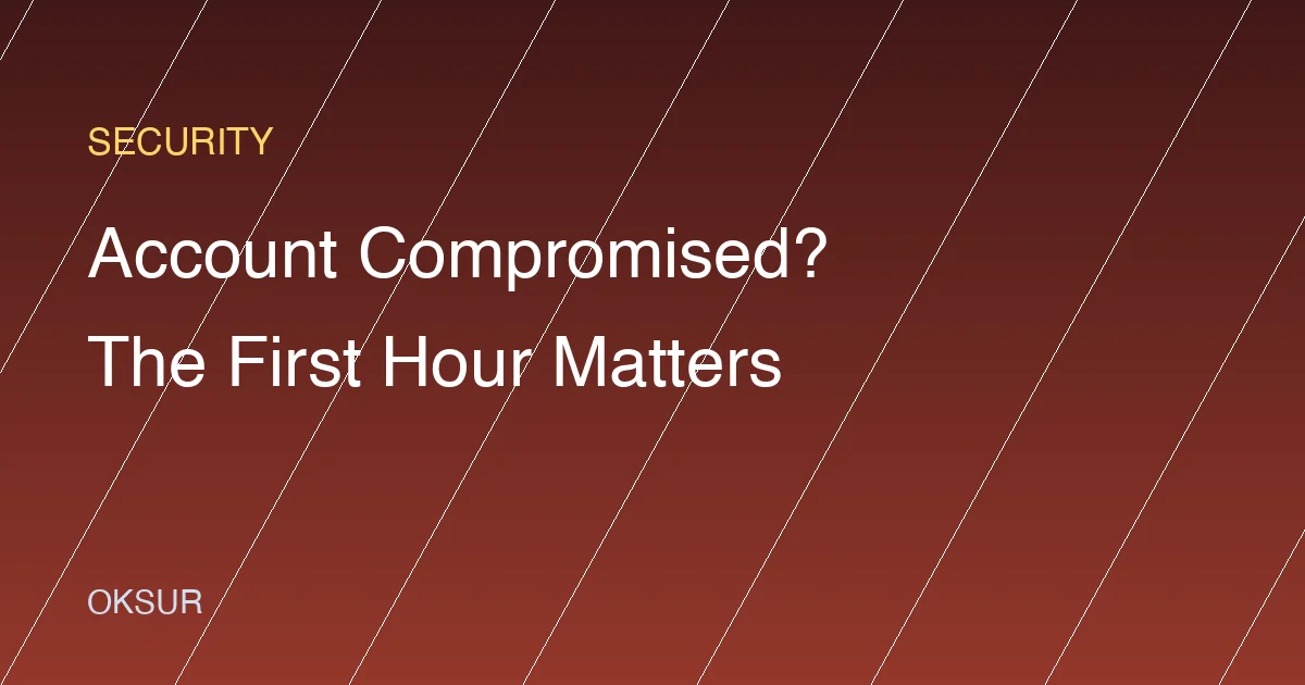 OKX Account Compromised? The First-Hour Checklist and the Hardening That Follows