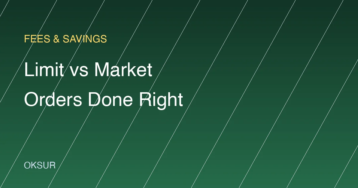 Limit vs Market Orders: Picking Wrong Costs More Than Fees