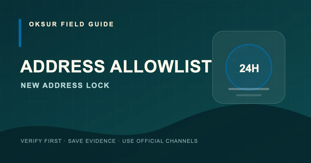 How the OKX Withdrawal Allowlist Works: New-Address Lock and Verification