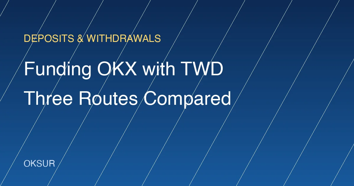 How to Fund OKX with TWD: Three Routes Compared