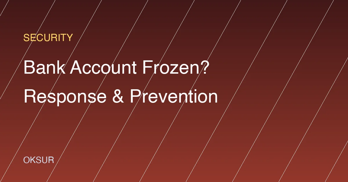 Bank Account Frozen After a P2P Payment? Causes, Response Steps and Prevention